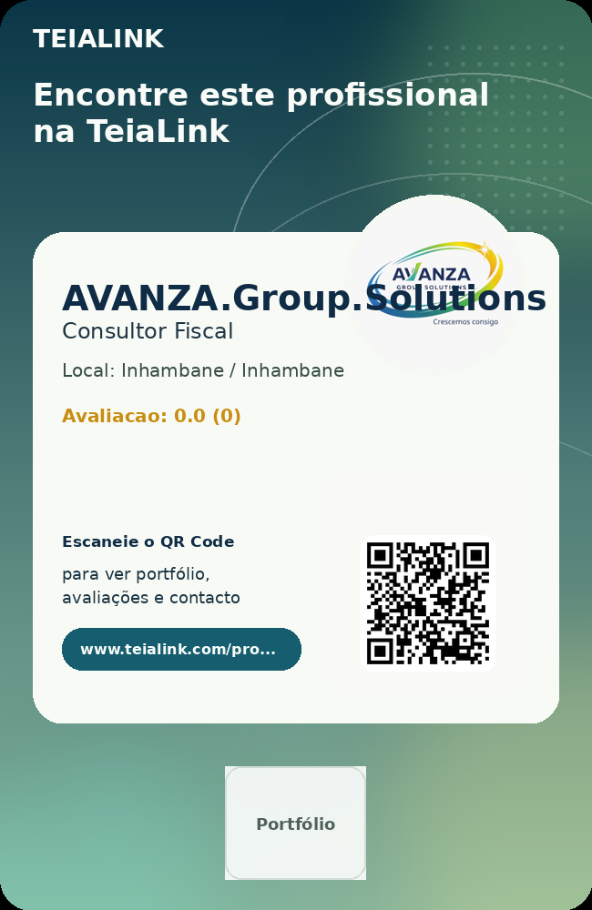 Cartão frente de AVANZA.Group.Solutions