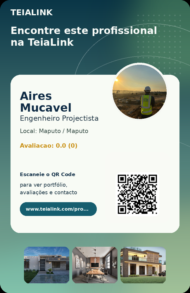 Cartão frente de Aires Mucavel