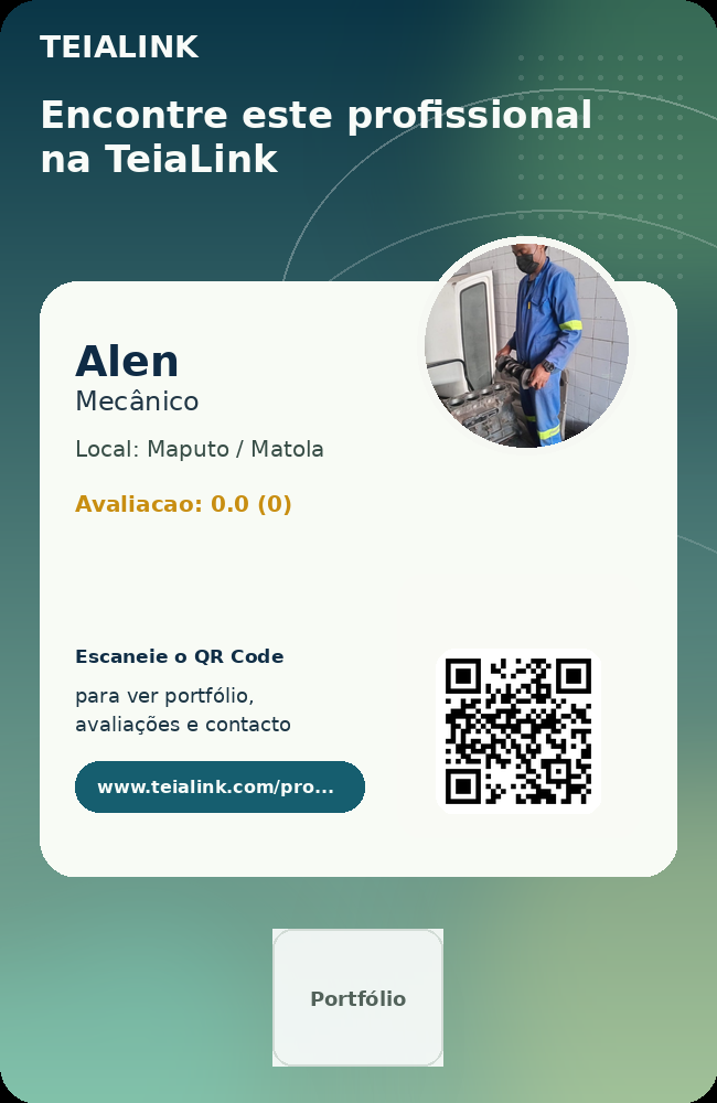 Cartão frente de Alen