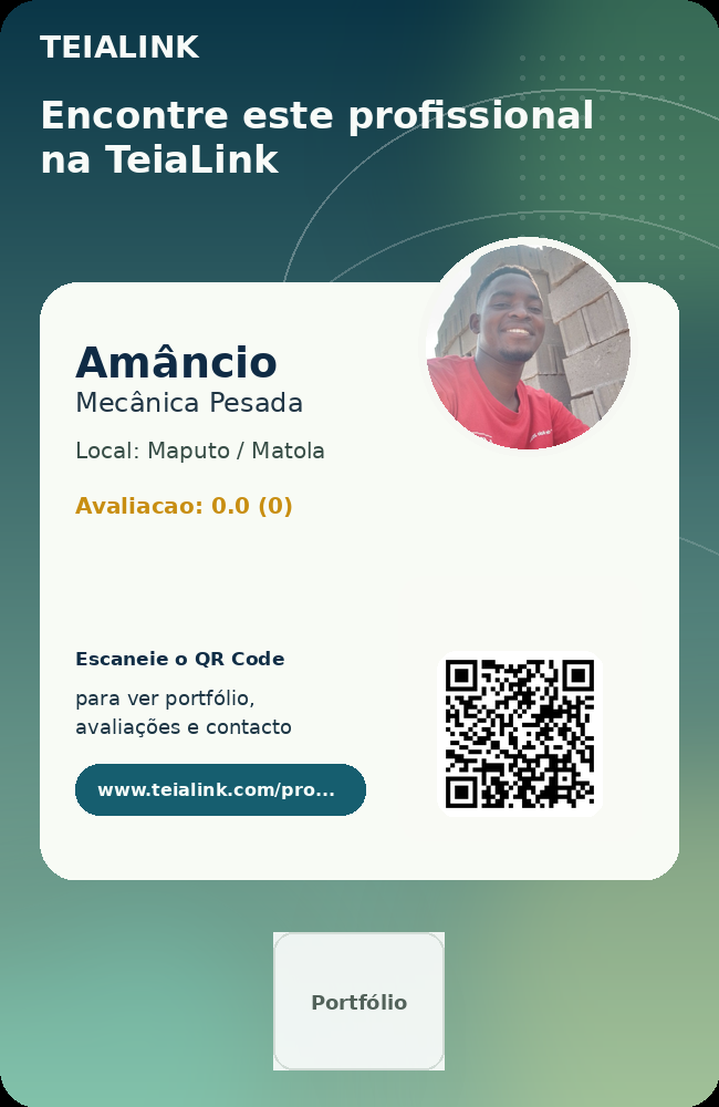 Cartão frente de Amâncio