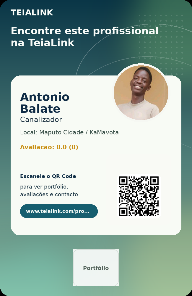 Cartão frente de Antonio Balate