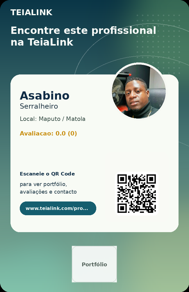 Cartão frente de Asabino