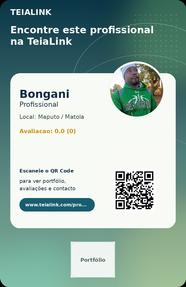 Cartão frente de Bongani