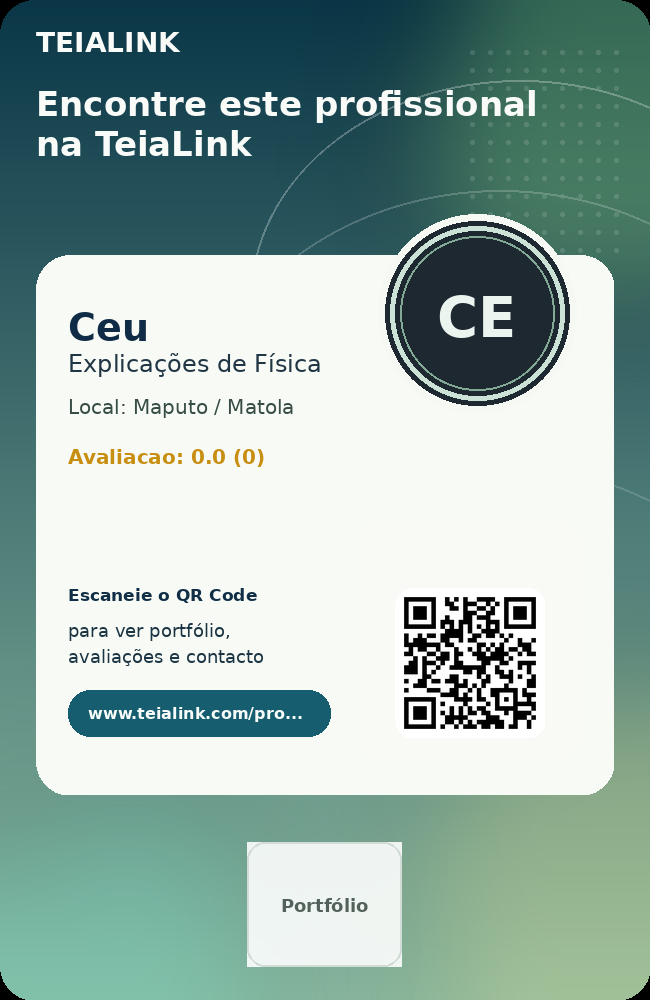 Cartão frente de Ceu