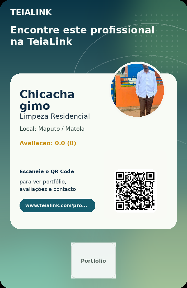 Cartão frente de Chicacha  gimo