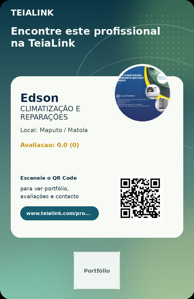 Cartão frente de Edson