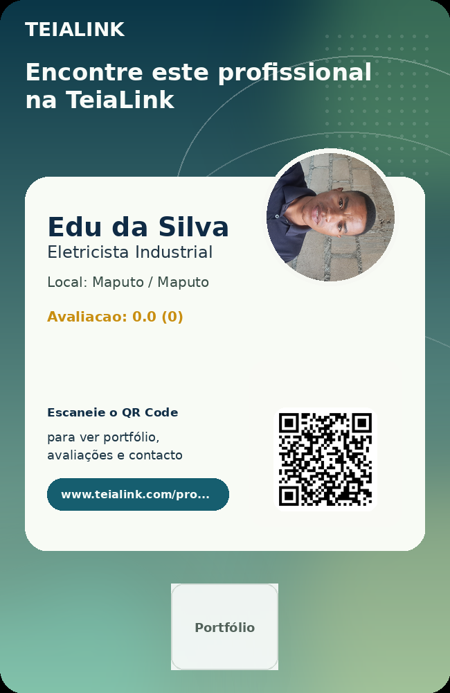 Cartão frente de Edu da Silva