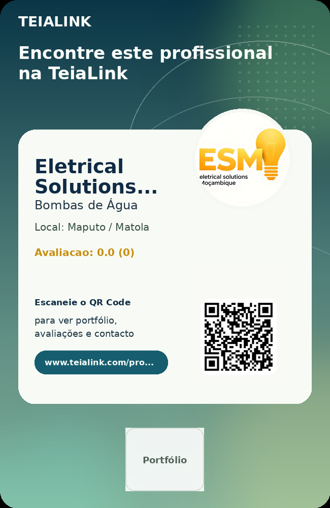 Cartão frente de Eletrical Solutions mz