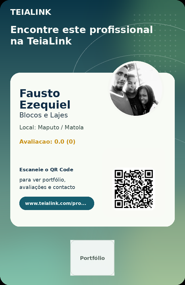 Cartão frente de Fausto Ezequiel