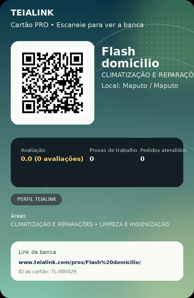 Cartão verso de Flash domicilio