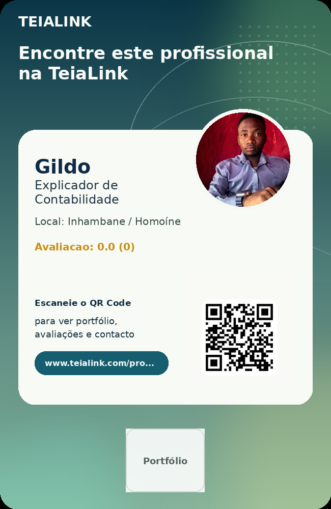 Cartão frente de Gildo