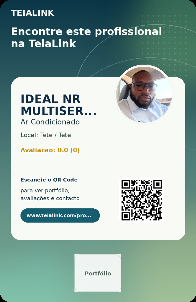 Cartão frente de IDEAL NR MULTISERVICE