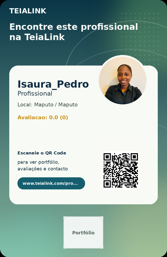 Cartão frente de Isaura_Pedro