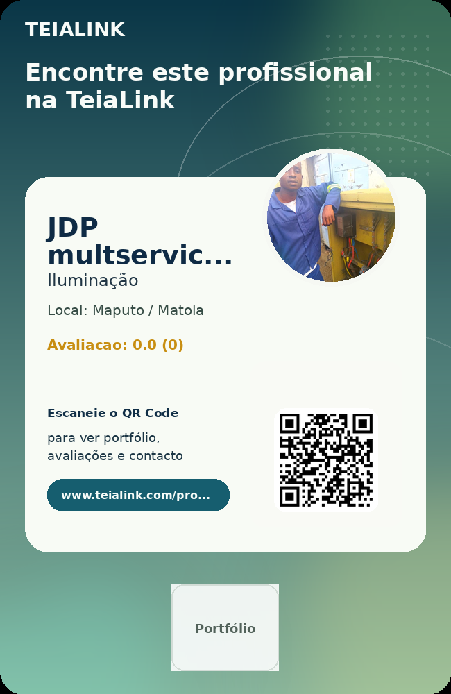 Cartão frente de JDP multservice lda