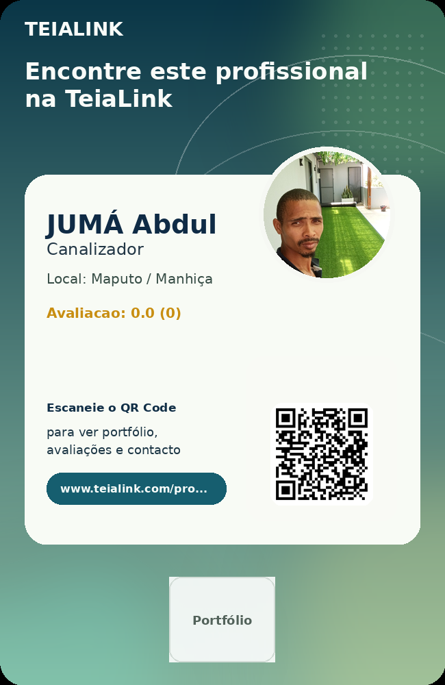 Cartão frente de JUMÁ Abdul