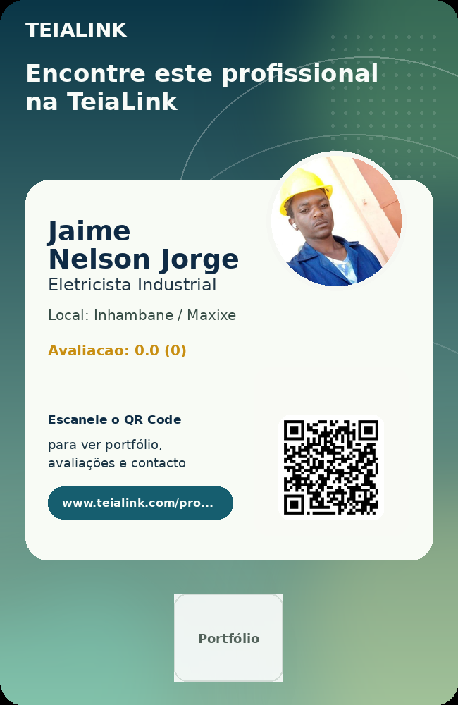 Cartão frente de Jaime Nelson Jorge