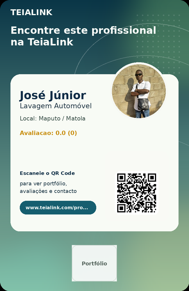 Cartão frente de José Júnior