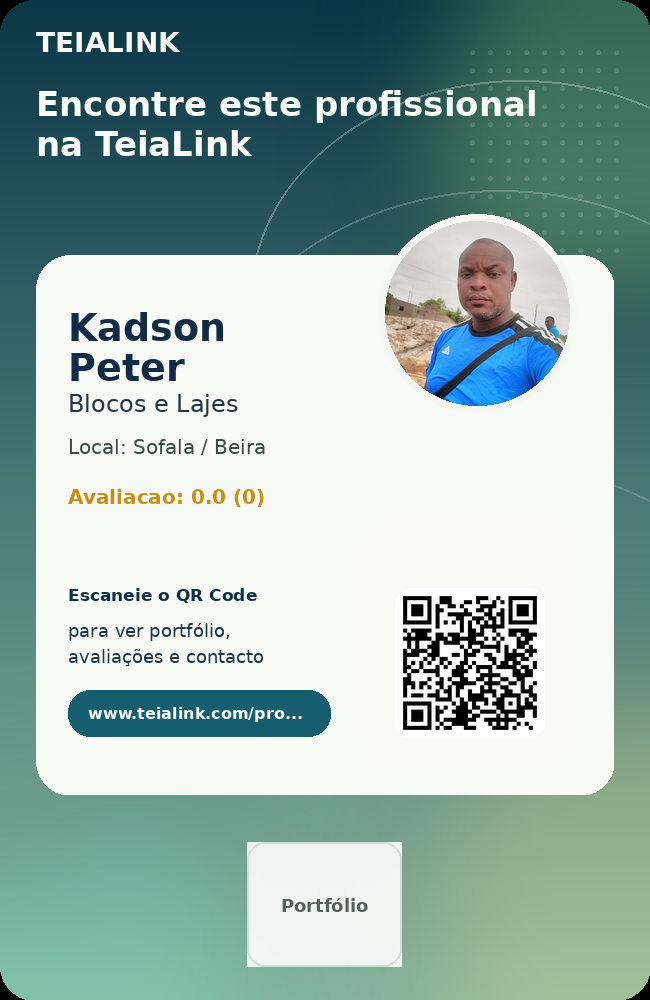 Cartão frente de Kadson Peter