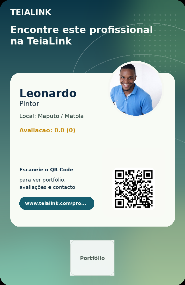 Cartão frente de Leonardo