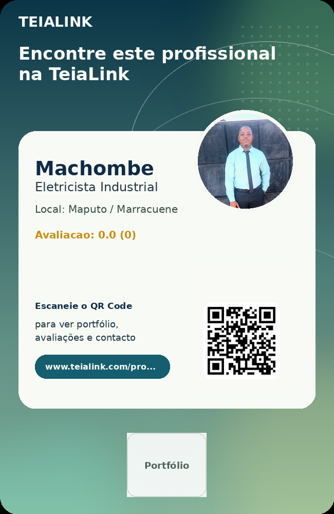 Cartão frente de Machombe