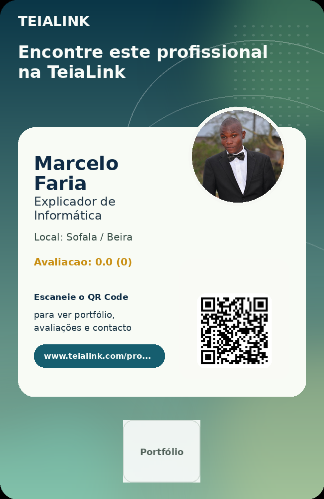 Cartão frente de Marcelo Faria