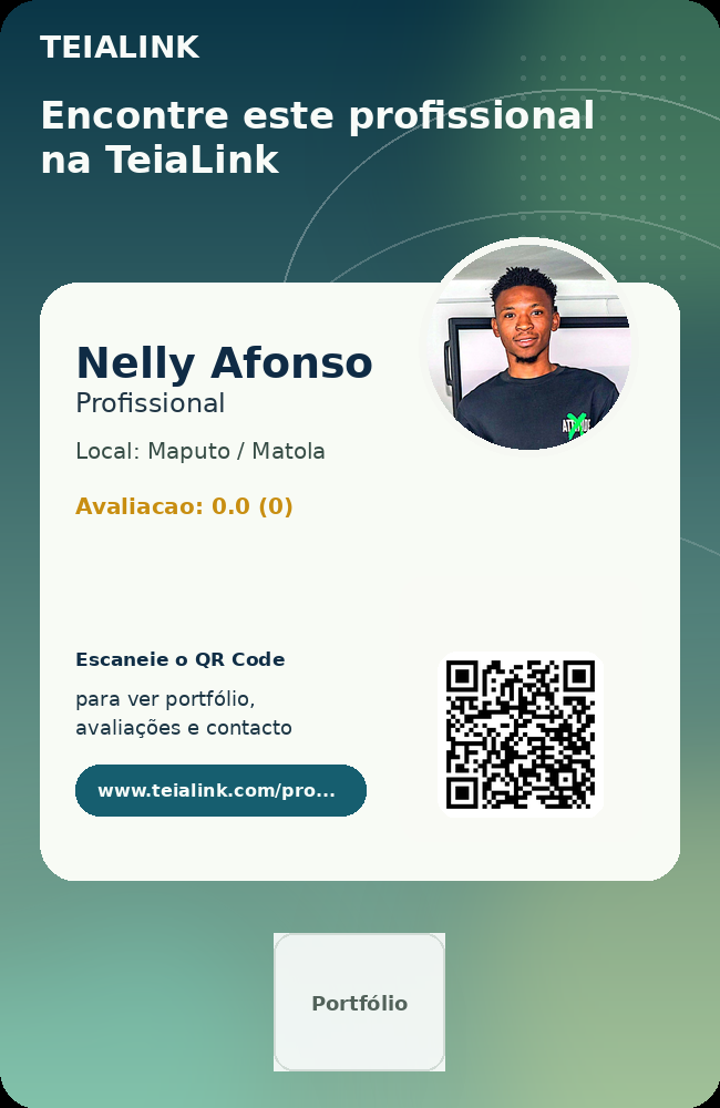 Cartão frente de Nelly Afonso