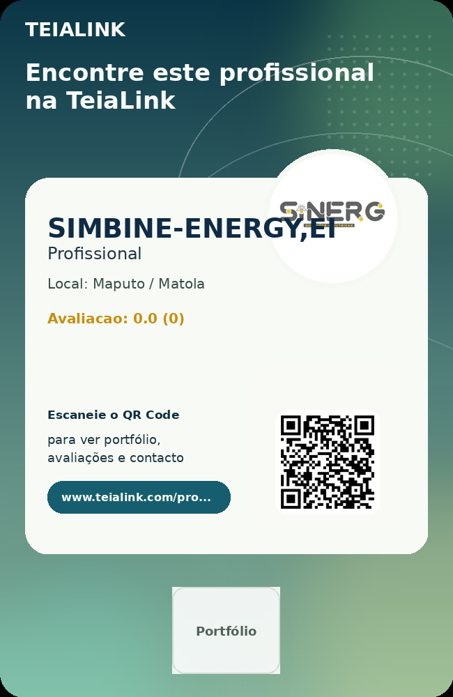 Cartão frente de SIMBINE-ENERGY,EI