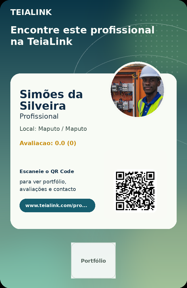Cartão frente de Simões da Silveira