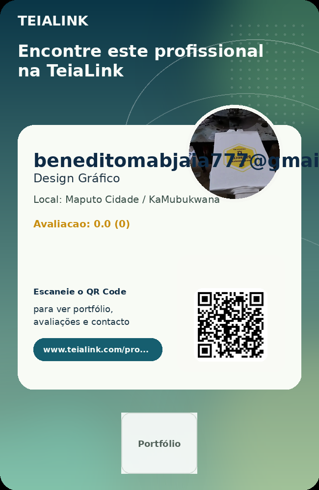 Cartão frente de beneditomabjaia777@gmail.com