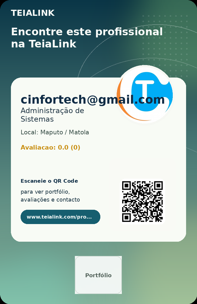 Cartão frente de cinfortech@gmail.com