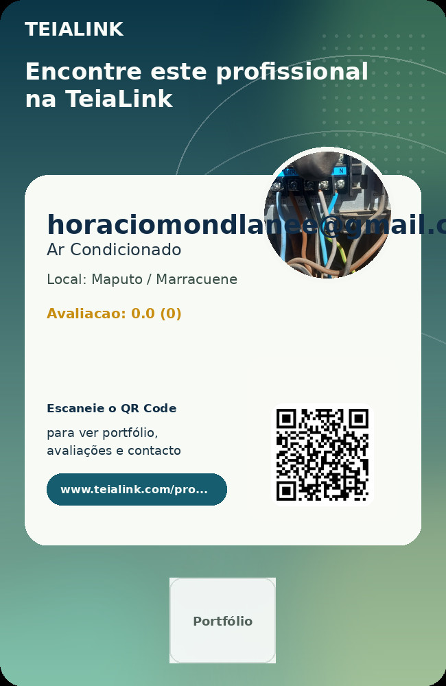 Cartão frente de horaciomondlanee@gmail.com