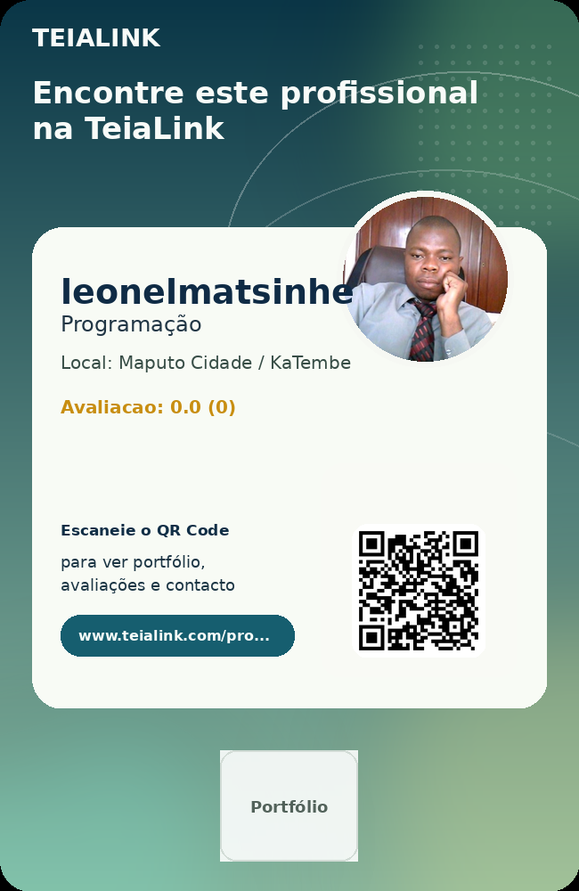 Cartão frente de leonelmatsinhe