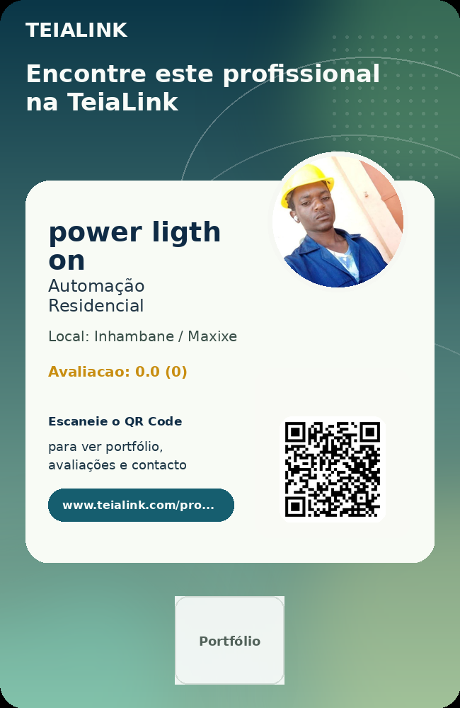 Cartão frente de power ligth on